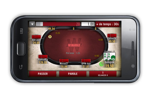 application android de winamax poker