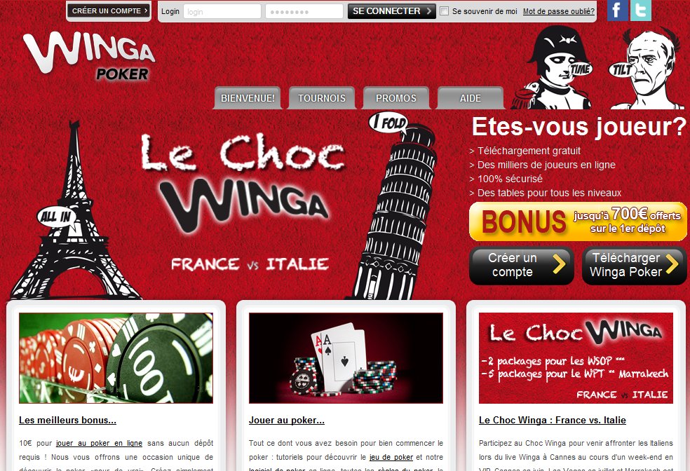 site internet Winga.fr